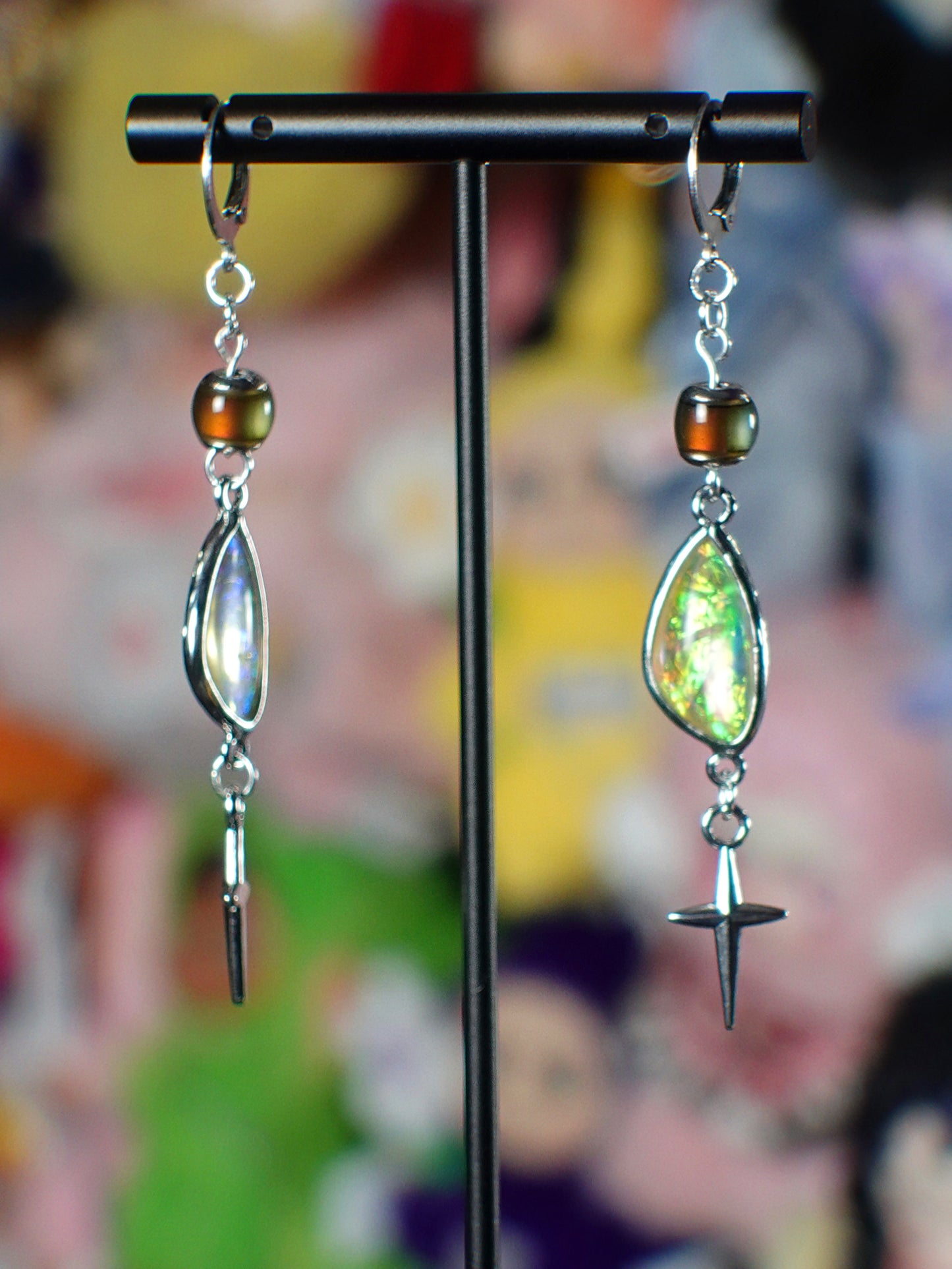 opal mood earrings