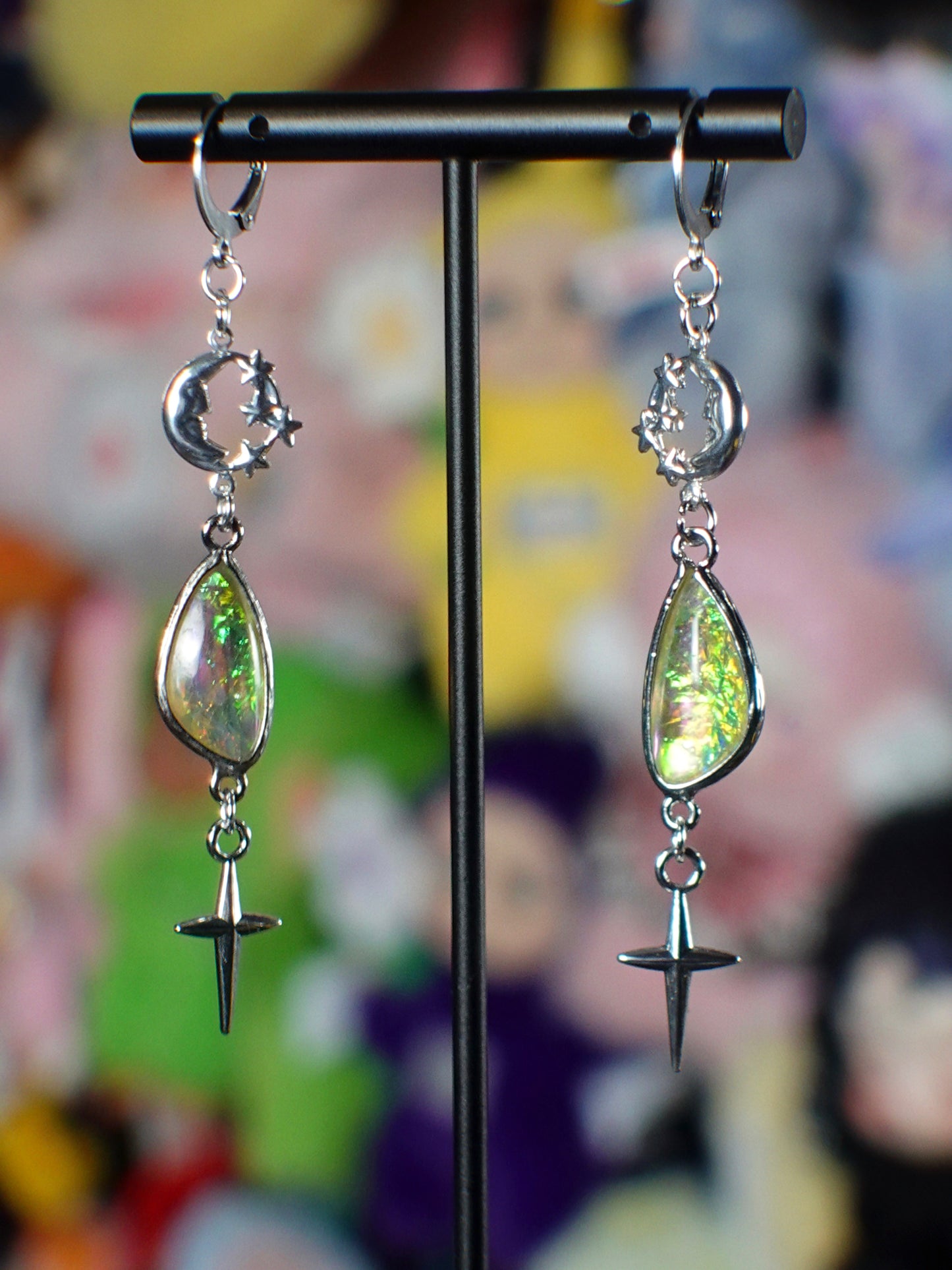 moonlit opal earrings