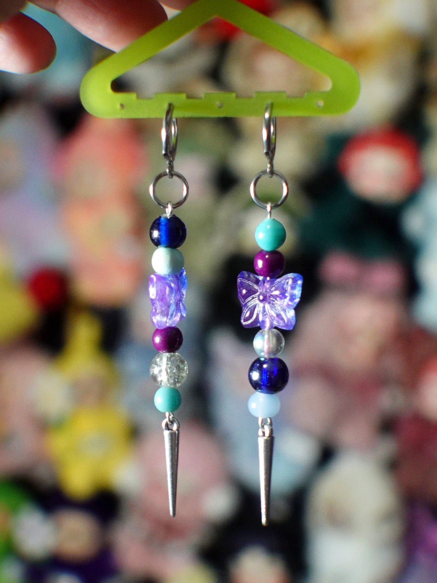 spiky flutterby earrings