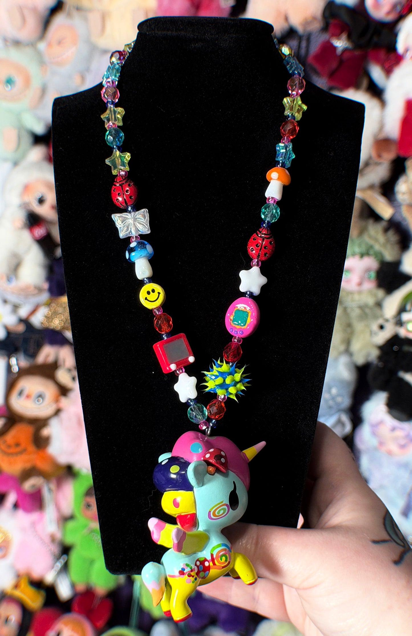 mushroom unicorno necklace