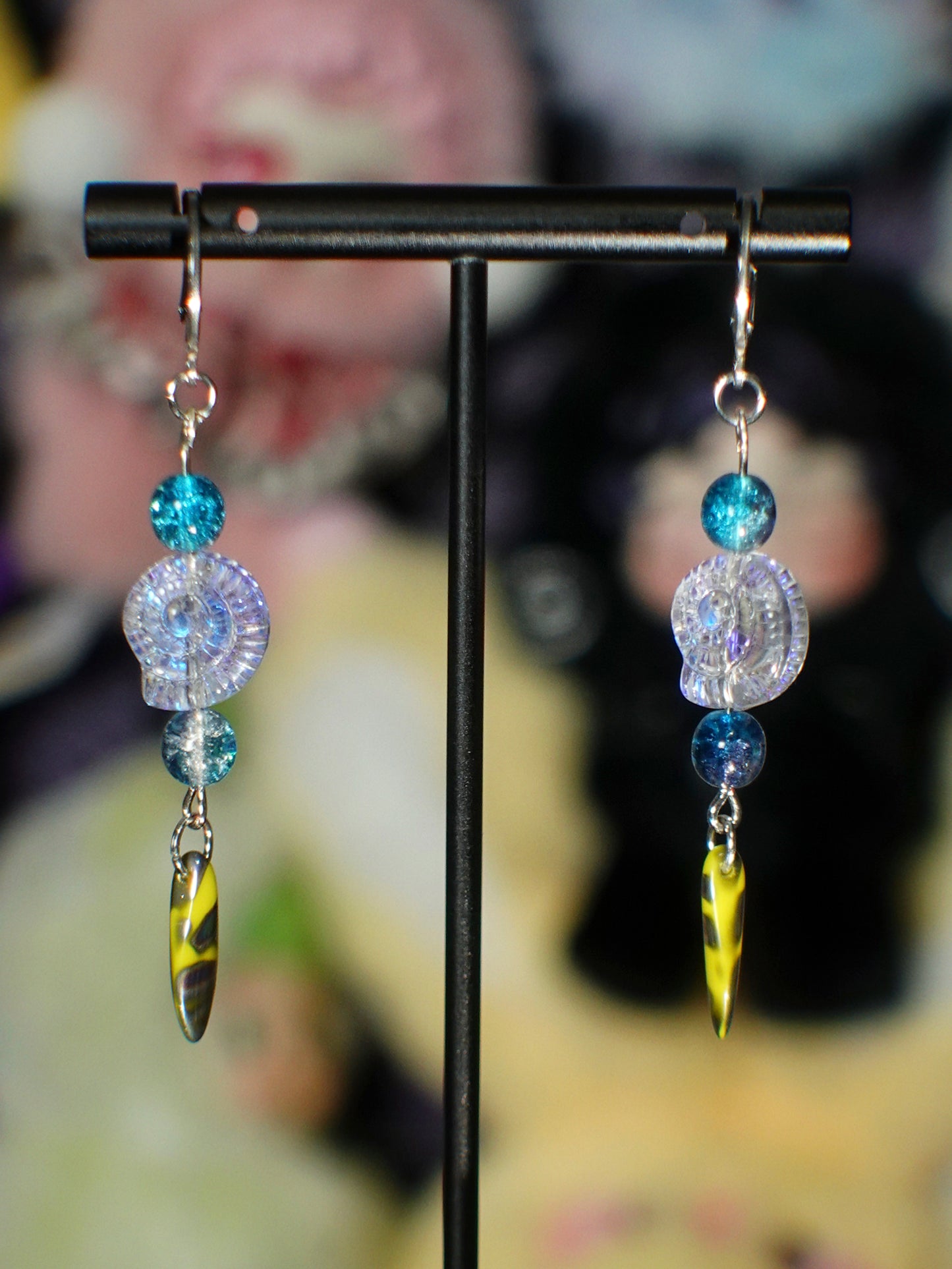 ammonite dagger earrings