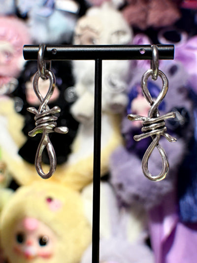 barbed wire earrings