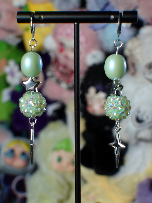 mint comet earrings