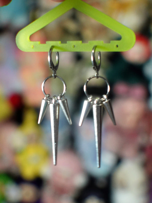 tri spike earrings