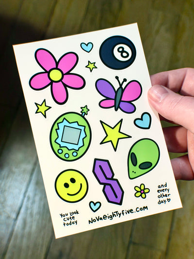 nostalgia sticker sheet