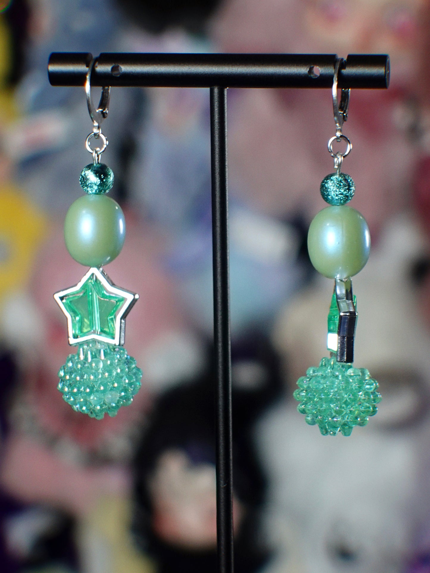 mint meteor earrings