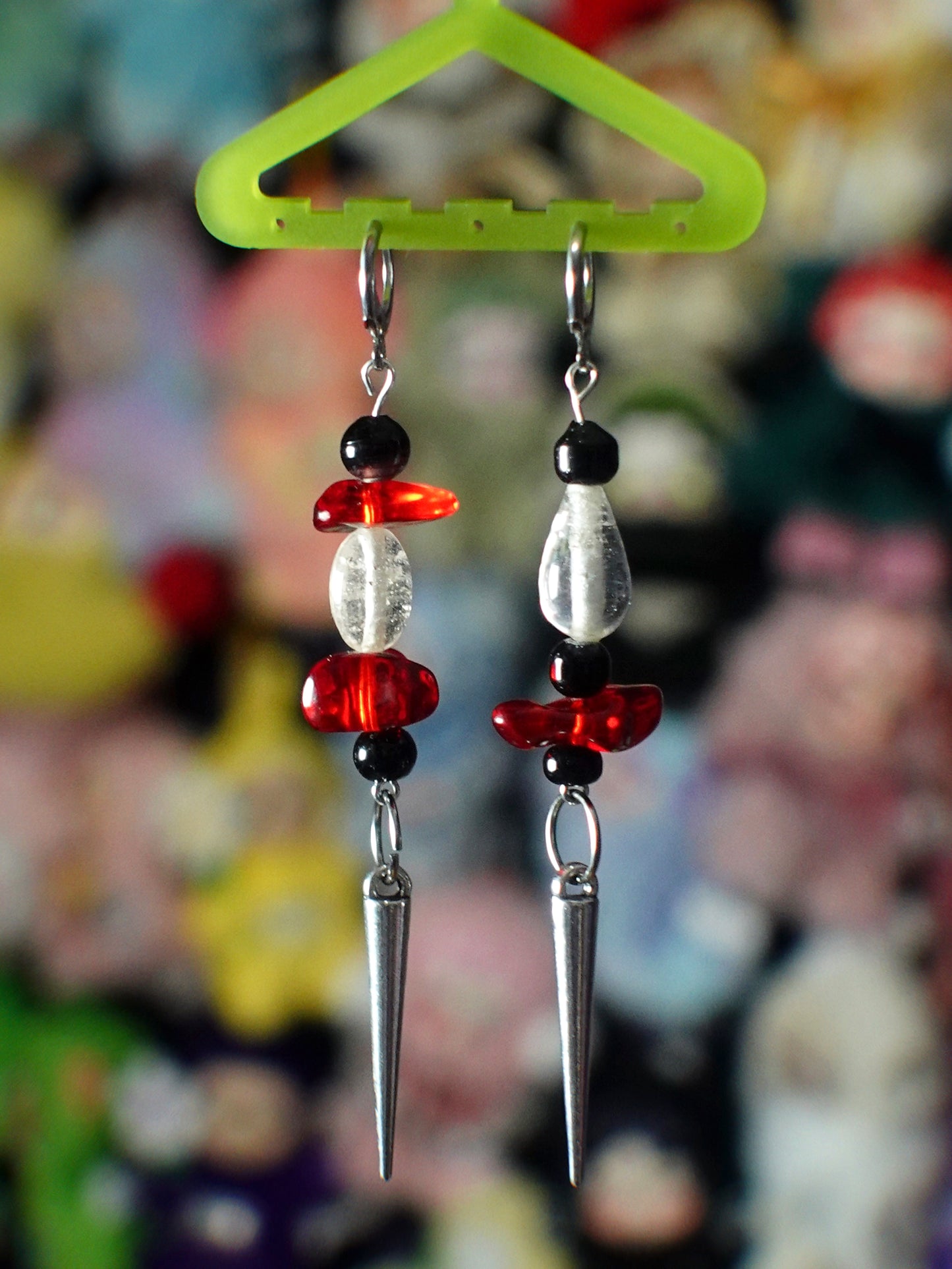 spiky ladybug earrings