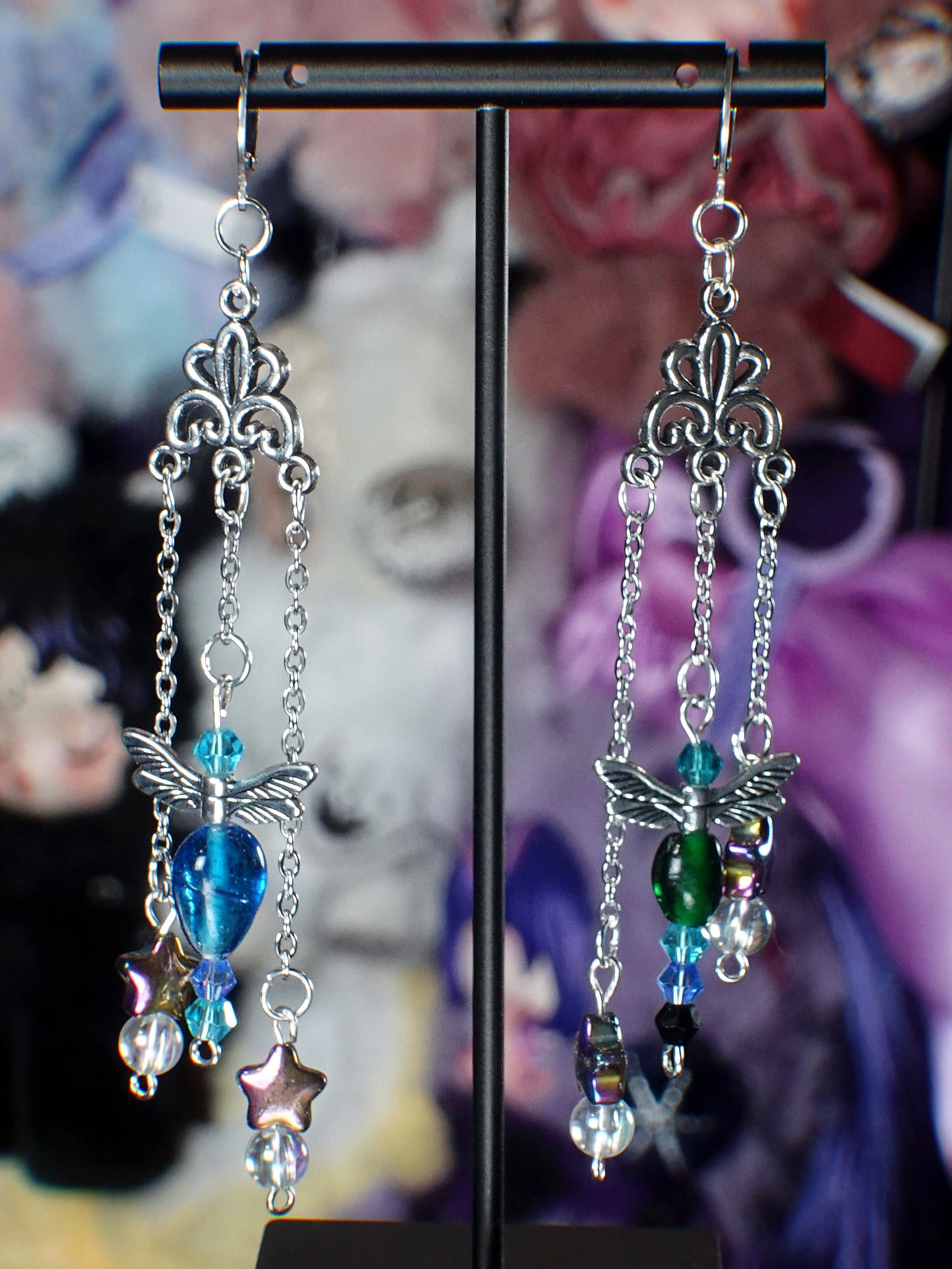 starry eyed dragonfly earrings