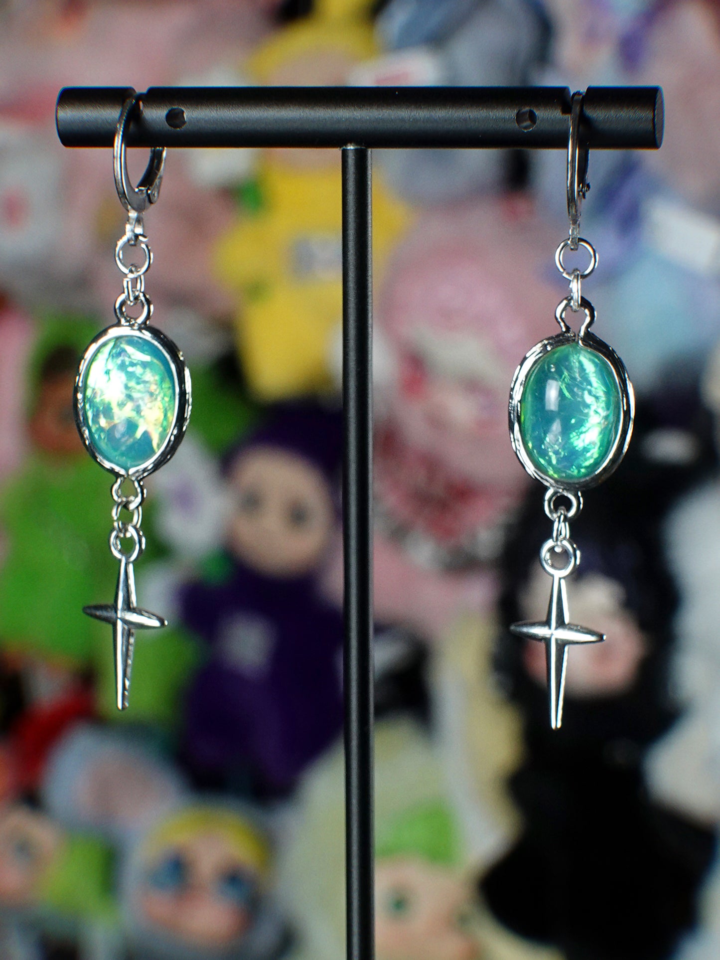 water star earrings