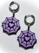 heart web earrings