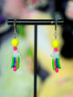 neon shooting star earrings