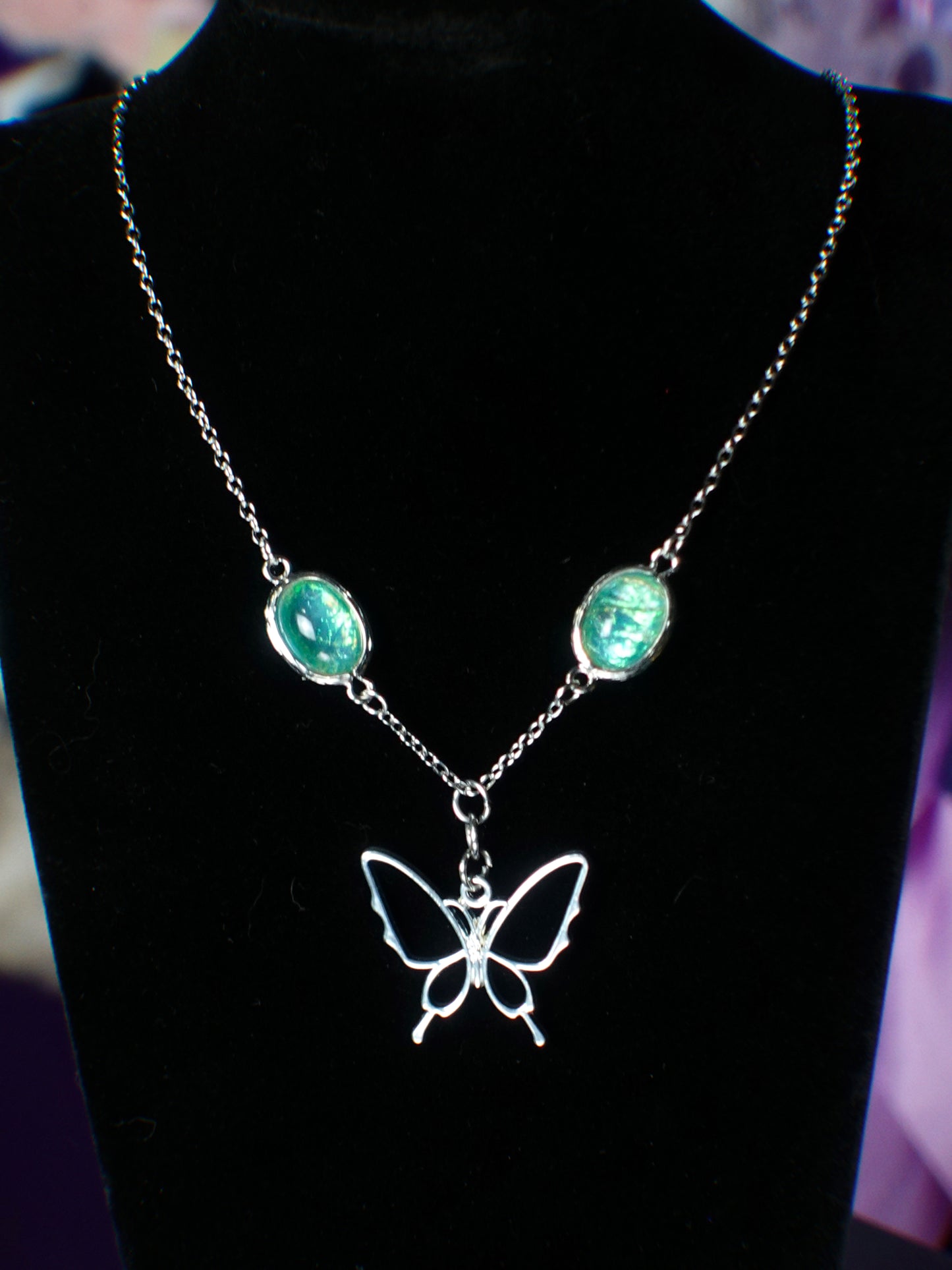 cosmic flutterby necklace