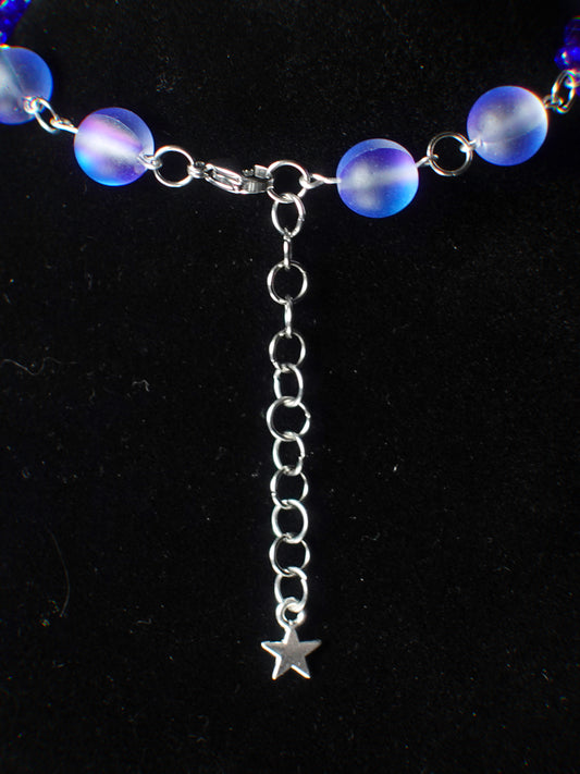 navy orbit necklace