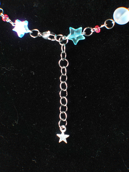 cotton candy supernova necklace