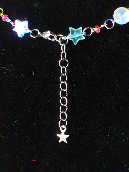 cotton candy supernova necklace
