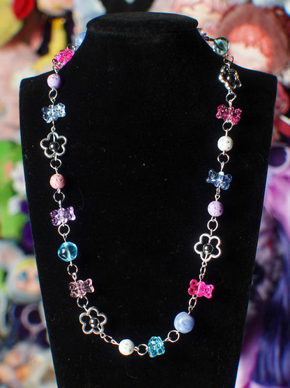 flowers & gummy bears necklace