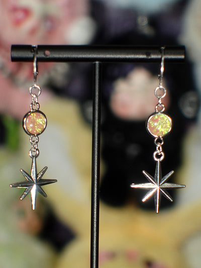 opal star earrings (TWO COLORS)