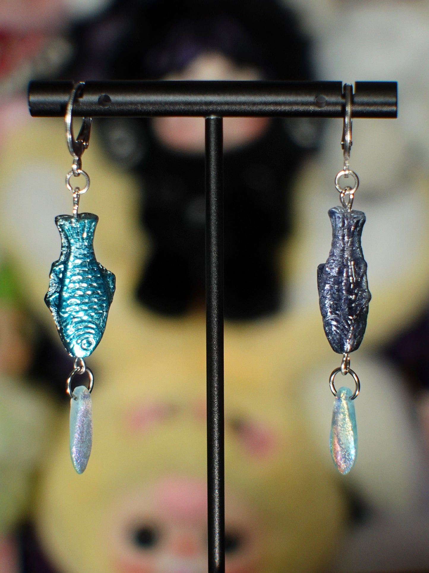 aqua splash earrings