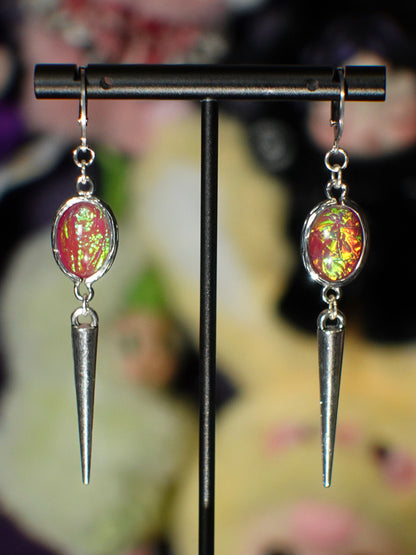 opal spike earrings (THREE COLORS)