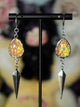 opal spear earrings