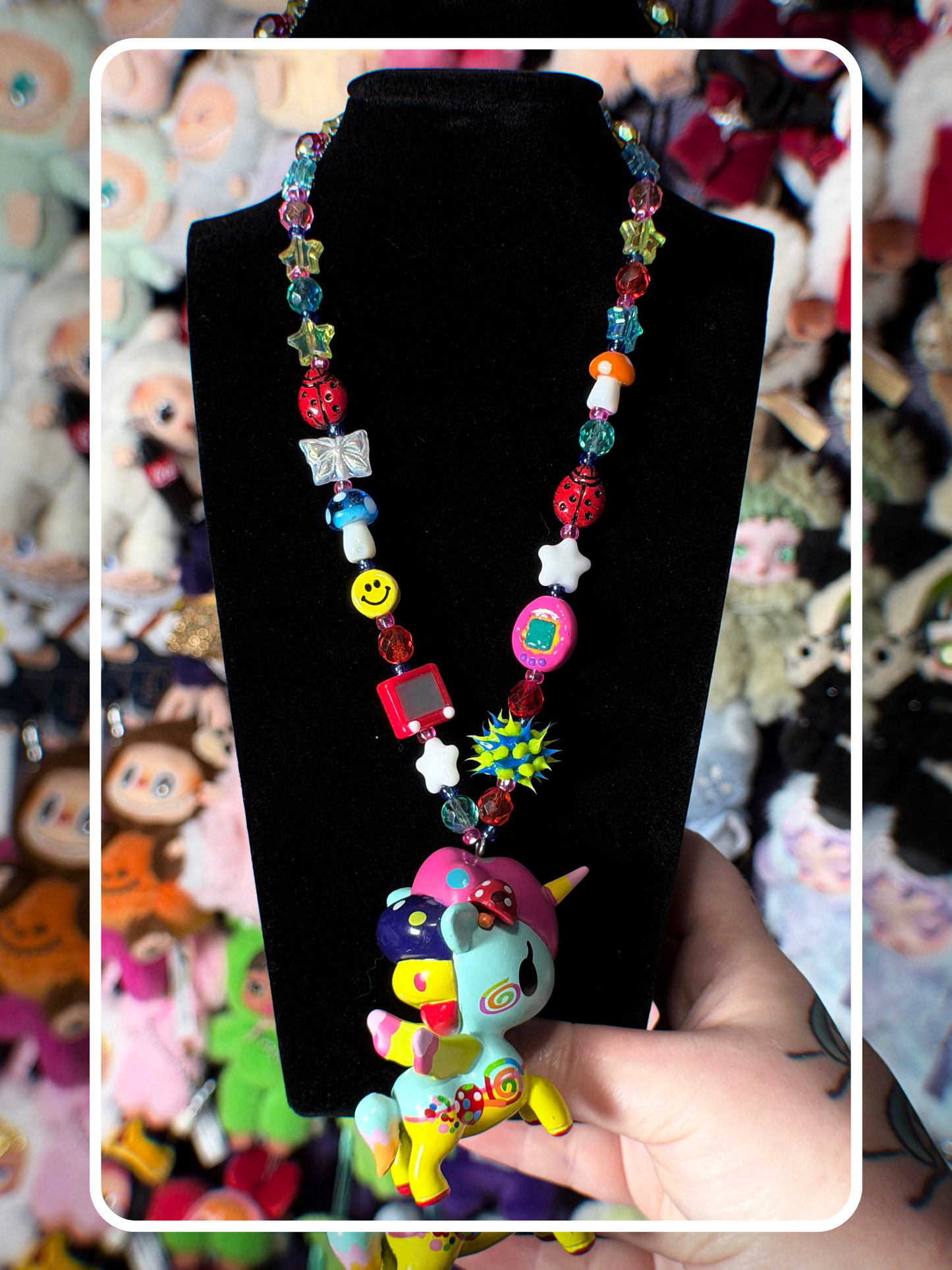 mushroom unicorno necklace