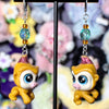 littlest pet shop earrings (yellow/orange)