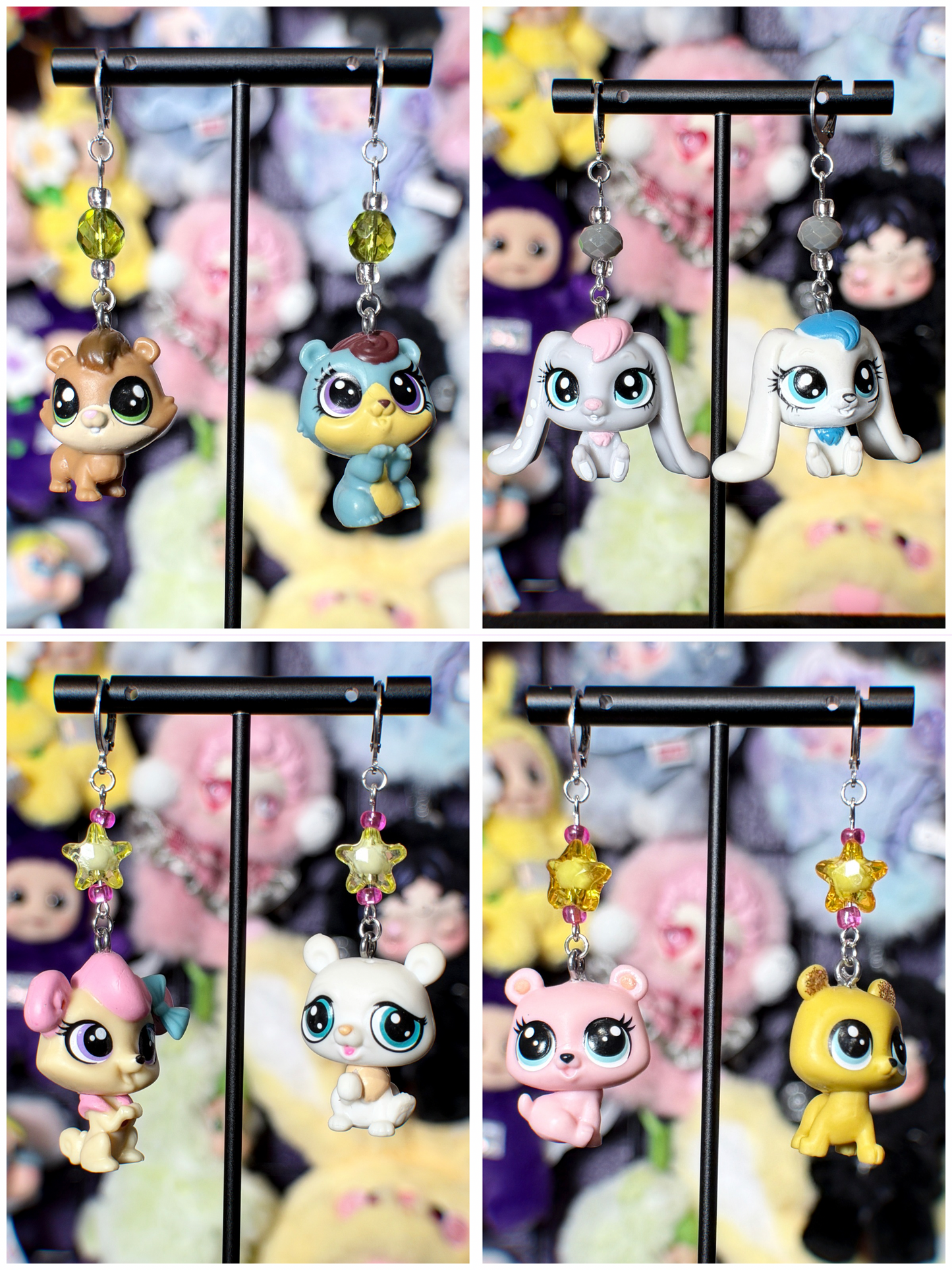 littlest pet shop earrings (misc colors)
