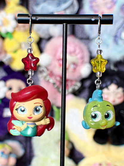 ariel n flounder earrings