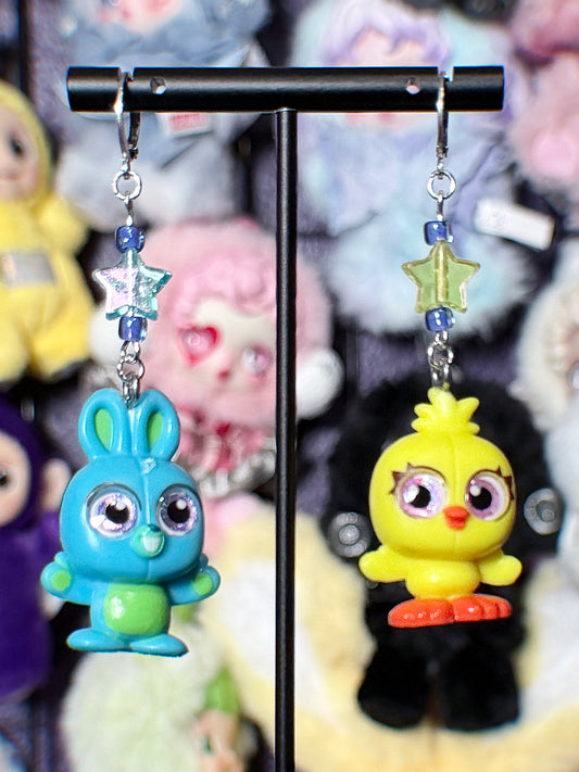 bunny n ducky earrings