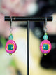 pink virtual pet earrings