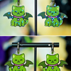 bat kitty earrings (two colors)