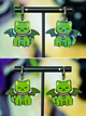 bat kitty earrings (two colors)