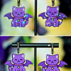 bat kitty earrings (two colors)