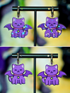 bat kitty earrings (two colors)