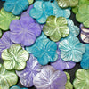 mystery mother of pearl flower earrings