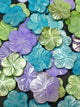 mystery mother of pearl flower earrings