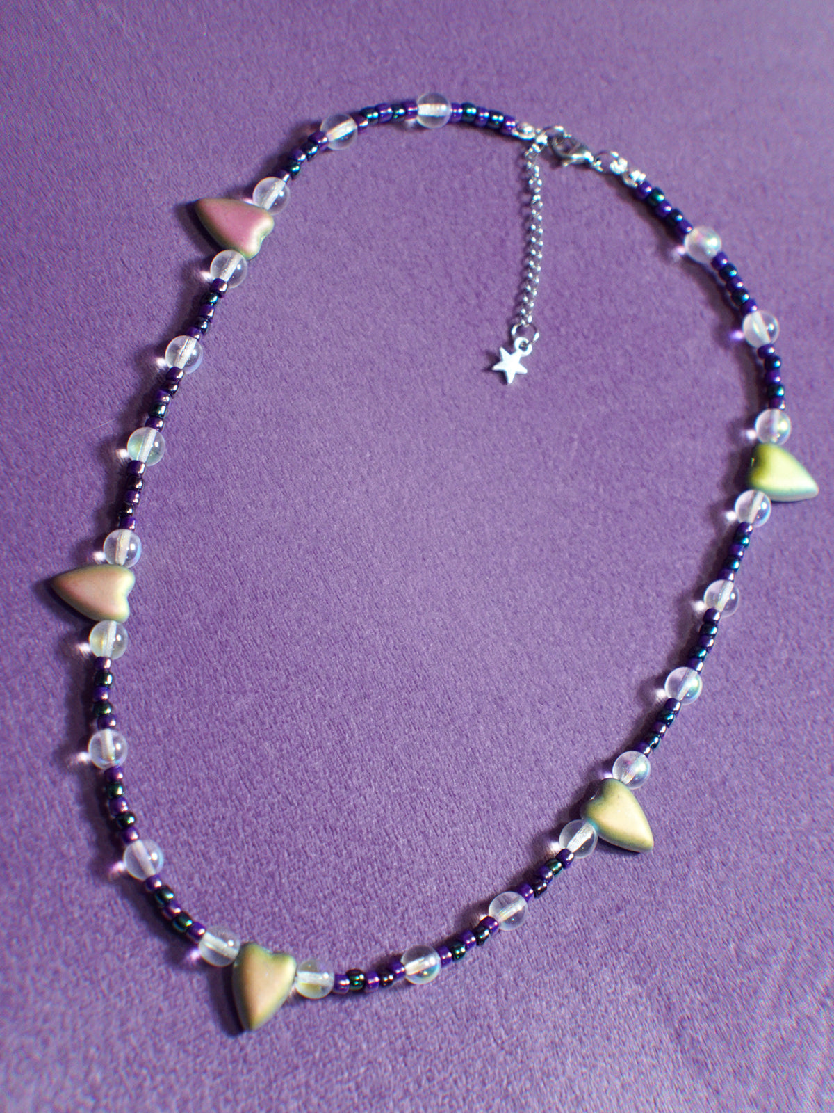 glass heart spike necklaces (4 styles!)