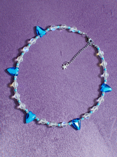 glass heart spike necklaces (4 styles!)