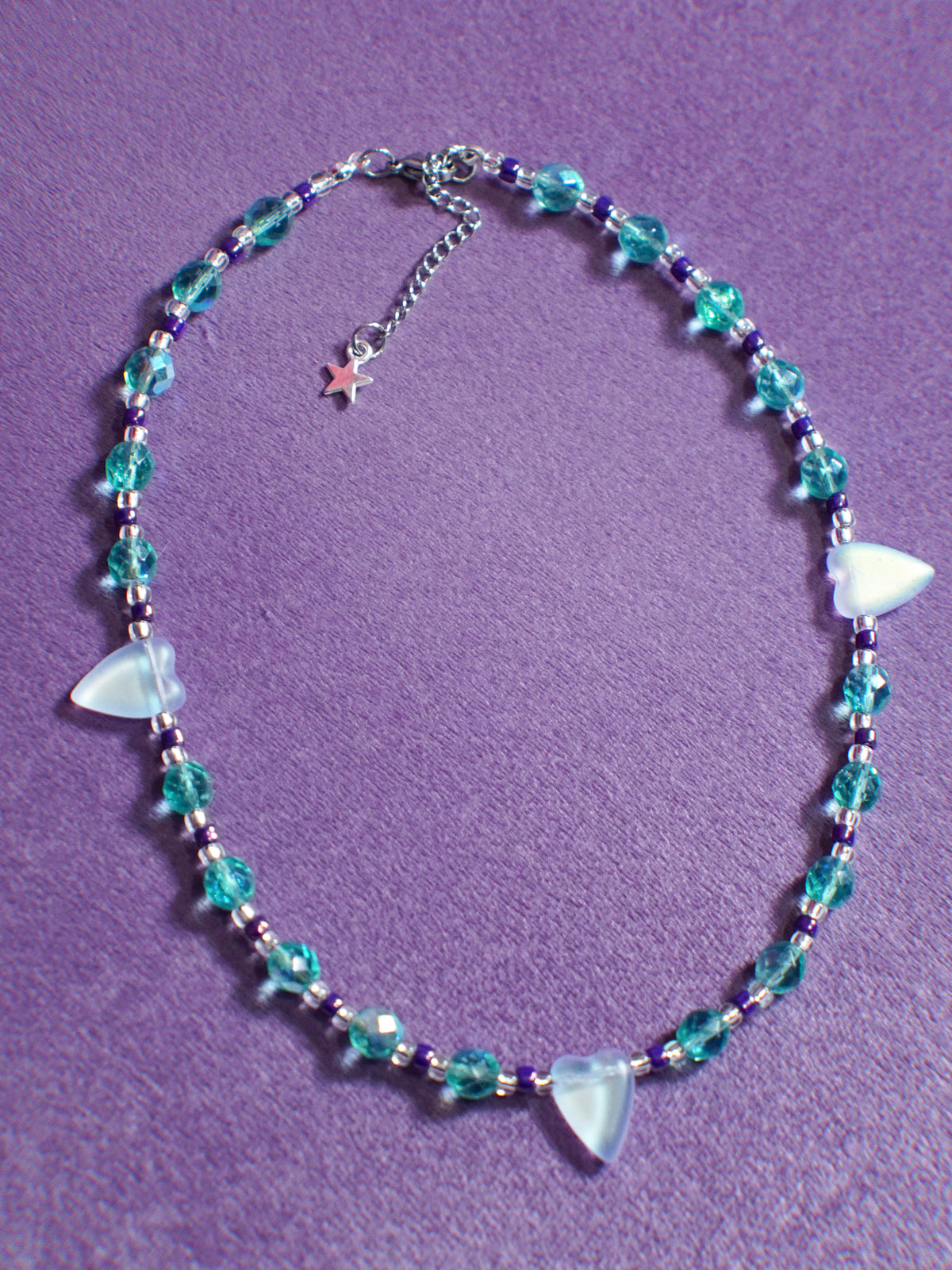 glass heart spike necklaces (4 styles!)