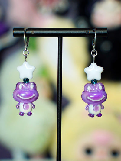starry frog earrings (3 colors)