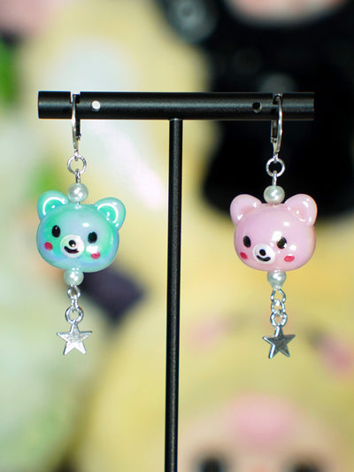 starry bear earrings (2 colors)