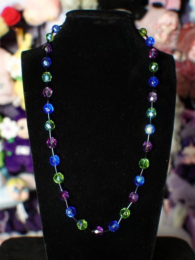 green blue n purple sparkle necklace